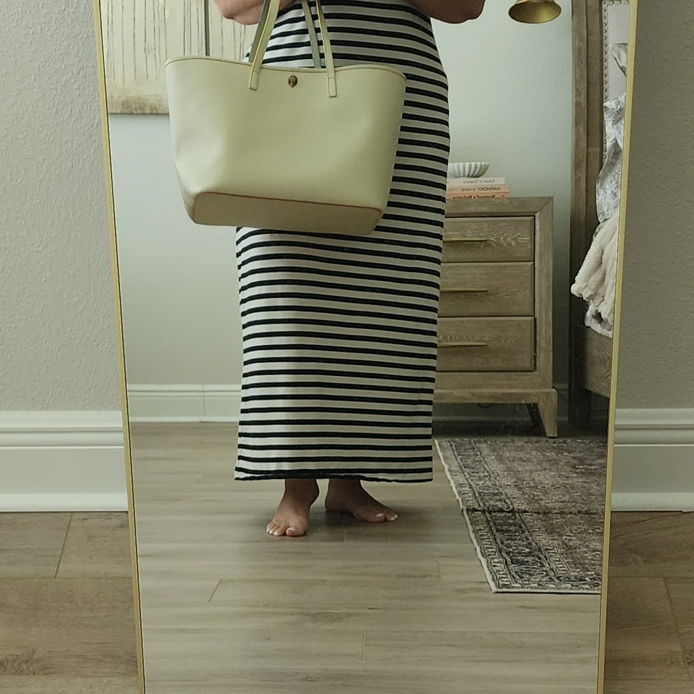 Kurt Geiger Cream Tote with Multicolor Trim - Picture 6 of 6